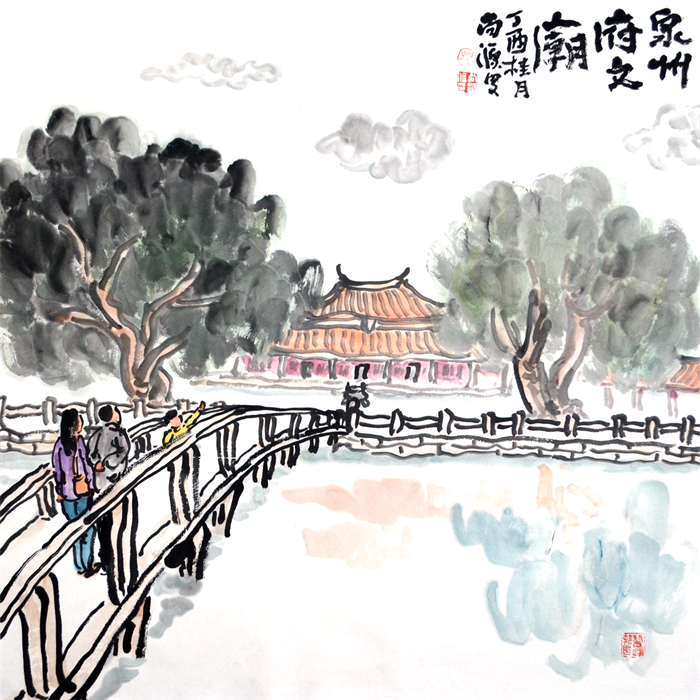 洛阳桥的简笔画图片